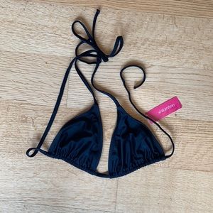 Xhilaration black triangle bikini top